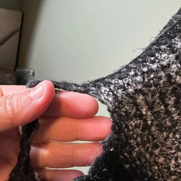 Woolrich Womens Black White Gray Stripe Blanket Wrap Poncho‎ One Size - Picture 3 of 5